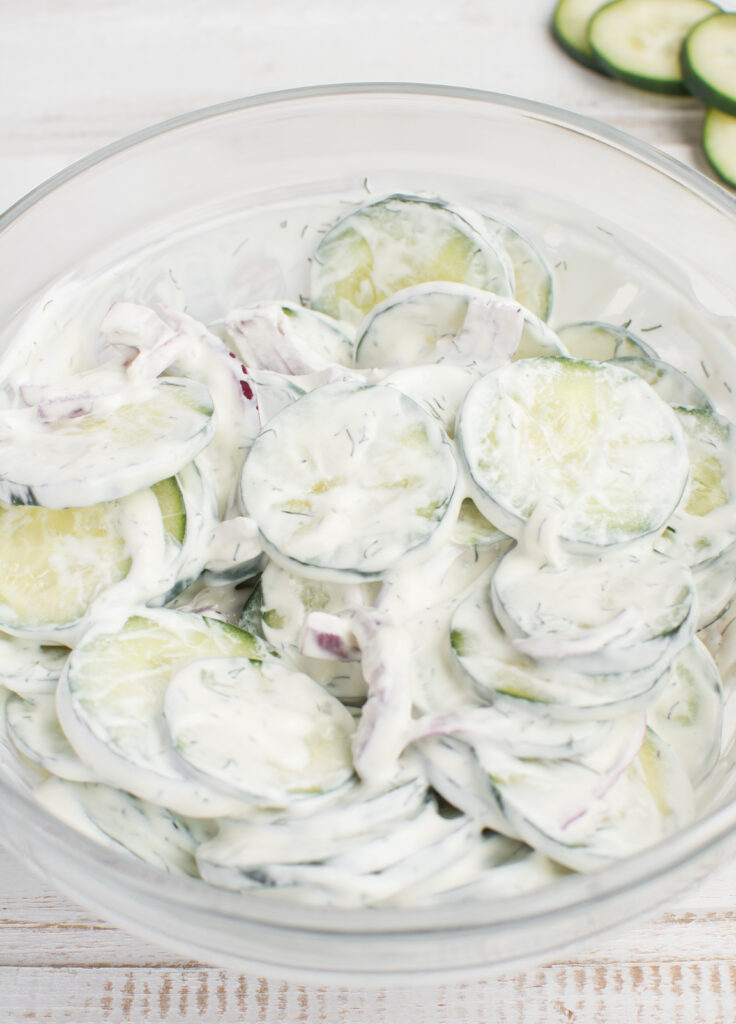 cucumber salad with dressing